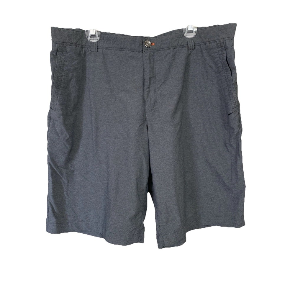 Nike Golf Sport Shorts Mens 39.5 X 11 Gray Flat Front Dri Fit